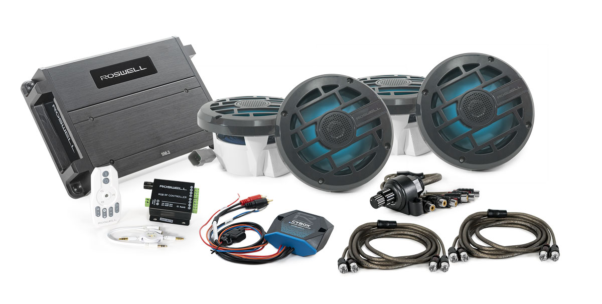 R Marine Audio Package W/ RGB Remote & Controller