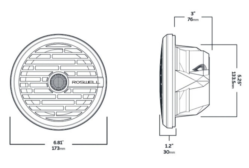 r1-speaker-white 6.5 Marine Speaker Spec